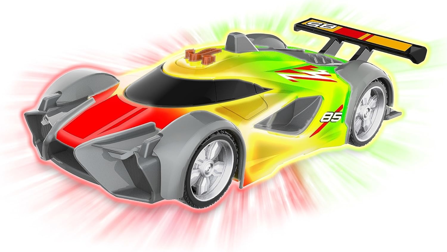 image:imageHot Wheels Color Crashers Cyber Speeder Vehicle 10Inch Blue Motorized Toy Car with Lights and Realistic Racing Sounds Kids Toys for Ages 3 Up by Just PlayYellow