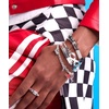 image:imageAlex and Ani Hot Wheels Bracelets  Moveable Enamel Charms Checkered Flag Motif Adjustable Stackable Designs Ideal Gift for WomenRacecar Toggle Charm Bracelet