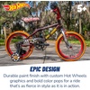 image:imageDynacraft Hot Wheels BMX Bike for Boys 1218 Inch Kids Bike Ages 39 Rev Grip Handlebar Feature Red amp BlackBlack