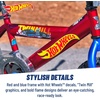 image:imageDynacraft Hot Wheels BMX Bike for Boys 1218 Inch Kids Bike Ages 39 Rev Grip Handlebar Feature Red amp BlackRed