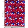 image:imageFranco Kids Bedding Super Soft Micro Raschel Throw 46 in x 60 in Hot WheelsSonic the Hedgehog Soccer