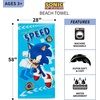 image:imageFranco Kids Super Soft Cotton BathPoolBeach Towel 58 In x 28 In Hot WheelsSonic the Hedgehog