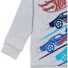 image:imageHot Wheels Boys Fleece Hooded Sweatshirt Toddler to Big KidHeather Grey