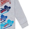 image:imageHot Wheels Boys Fleece Hooded Sweatshirt Toddler to Big KidHeather Grey