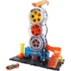 image:imageHot Wheels City Super Twist Tire Shop Playset Spin The Key to Make Cars Travel Through The Tires Includes 1 Car Gift for Kids 4 to 8 Years OldTranslucent Box