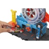 image:imageHot Wheels City Super Twist Tire Shop Playset Spin The Key to Make Cars Travel Through The Tires Includes 1 Car Gift for Kids 4 to 8 Years OldTranslucent Box