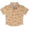 image:imageHot Wheels Cotton Gauze Button Down Shirt TShirt amp Shorts 3 Piece Outfit Set Infant to Little Kid Sizes 12 Months  78Tan  White