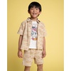 image:imageHot Wheels Cotton Gauze Button Down Shirt TShirt amp Shorts 3 Piece Outfit Set Infant to Little Kid Sizes 12 Months  78Tan  White