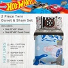 image:imageHot Wheels Kids Bedding Super Soft Premium Organic Cotton Duvet Cover with Sham 3 Piece Full Size Officially Licensed Product By FrancoHot Wheels