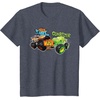 image:imageHot Wheels Monster Trucks  Tiger Shark vs Gunkster TShirtHeather Blue