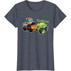 image:imageHot Wheels Monster Trucks  Tiger Shark vs Gunkster TShirtHeather Blue