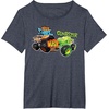 image:imageHot Wheels Monster Trucks  Tiger Shark vs Gunkster TShirtHeather Blue