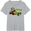 image:imageHot Wheels Monster Trucks  Tiger Shark vs Gunkster TShirtHeather Grey