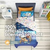 image:imageHot Wheels Race Track 4 Piece Toddler Bed Set  Super Soft amp Cozy Reversible Microfiber Comforter and Sheets Officially Licensed Product by FrancoDog Man Wild Bunch