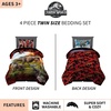 image:imageHot Wheels Race Track 4 Piece Toddler Bed Set  Super Soft amp Cozy Reversible Microfiber Comforter and Sheets Officially Licensed Product by FrancoJurassic World