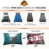 image:imageHot Wheels Race Track 4 Piece Toddler Bed Set  Super Soft amp Cozy Reversible Microfiber Comforter and Sheets Officially Licensed Product by FrancoJurassic World Dominion