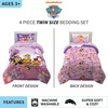 image:imageHot Wheels Race Track 4 Piece Toddler Bed Set  Super Soft amp Cozy Reversible Microfiber Comforter and Sheets Officially Licensed Product by FrancoPaw Patrol Girl Skye