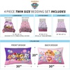 image:imageHot Wheels Race Track 4 Piece Toddler Bed Set  Super Soft amp Cozy Reversible Microfiber Comforter and Sheets Officially Licensed Product by FrancoPaw Patrol Girl Skye