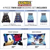 image:imageHot Wheels Race Track 4 Piece Toddler Bed Set  Super Soft amp Cozy Reversible Microfiber Comforter and Sheets Officially Licensed Product by FrancoSonic the Hedgehog