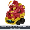 image:imageHot Wheels RacerVerse Marvel Hulkbuster Hauler Transport amp Store Up to 10 Toy Vehicles Detachable Cab with FlipUp Helmet amp NonRemovable FigureHauler
