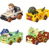 image:imageHot Wheels RacerVerse Set of 4 DieCars 164 Scale Toy Cars Optimized for Driving on Tracks with Pop Culture Characters as DriversJurassic World