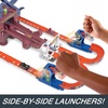 image:imageHot Wheels RacerVerse SpiderMans WebSlinging Speedway Track Set with Hot Wheels Racers SpiderMan amp Black Panther MultiLap Race to Escape Doc OckTrack Set