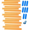 image:imageHot Wheels Toy Car Straight Track Set with 37 Component Building Parts amp 164 Scale VehicleTrack Pack