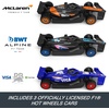 image:imageHot Wheels Toy Car Track Set 3 Formula 1 DieCast Vehicles in 164 Scale McLaren F1 Team Alpine amp VCARB Sprint Race Circuit Teams May VaryTrack