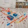 image:imageHot Wheels Toy Car Track Set Track Builder Playset Lightning Boost Pack amp 164 Scale Vehicle 12 Component Parts in Modular Storage ContainerLighting Speed