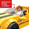 image:imageMEGA Hot Wheels Race Car Building Toys Set 17 Camaro with 89 Pieces 1 Micro Action Figure Driver Yellow Kids Ages 5 Years17 Camaro