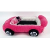 image:imageMegatoys Hot Wheels Plush Car Pet Bed  Themed Blue Car Design for Dogs and Cats with Toy Steering Wheel and TireBarbie