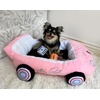 image:imageMegatoys Hot Wheels Plush Car Pet Bed  Themed Blue Car Design for Dogs and Cats with Toy Steering Wheel and TireElvis