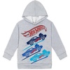 image:imageHot Wheels Boys Fleece Hooded Sweatshirt Toddler to Big KidHeather Grey