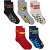 image:imageHot Wheels Boys Race Car 5 Pack Crew SocksBlack Prim