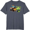 image:imageHot Wheels Monster Trucks  Tiger Shark vs Gunkster TShirtHeather Blue