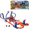image:imageHot Wheels RacerVerse SpiderMans WebSlinging Speedway Track Set with Hot Wheels Racers SpiderMan amp Black Panther MultiLap Race to Escape Doc OckTrack Set