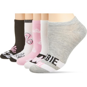 image:imageBarbie Womens Classic 5 Pack No Show Ankle SocksBlack Assorted