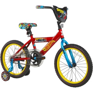 image:imageDynacraft Hot Wheels BMX Bike for Boys 1218 Inch Kids Bike Ages 39 Rev Grip Handlebar Feature Red amp BlackRed