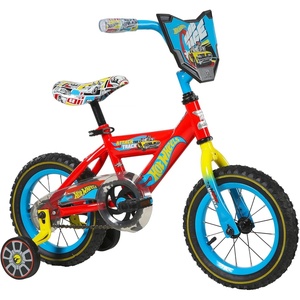 image:imageDynacraft Hot Wheels BMX Bike for Boys 1218 Inch Kids Bike Ages 39 Rev Grip Handlebar Feature Red amp BlackRedBlue
