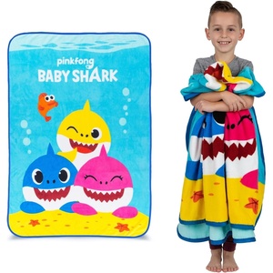 image:imageFranco Kids Bedding Super Soft Micro Raschel Throw 46 in x 60 in Hot WheelsBaby Shark