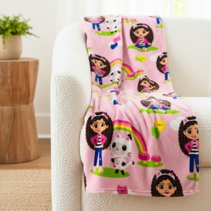 image:imageFranco Kids Bedding Super Soft Micro Raschel Throw 46 in x 60 in Hot WheelsGabbys Dolhouse