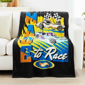 image:imageFranco Kids Bedding Super Soft Micro Raschel Throw 46 in x 60 in Hot WheelsHot Wheels  Made to Race