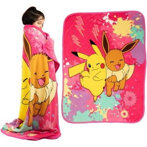 image:imageFranco Kids Bedding Super Soft Micro Raschel Throw 46 in x 60 in Hot WheelsPokemon Girl