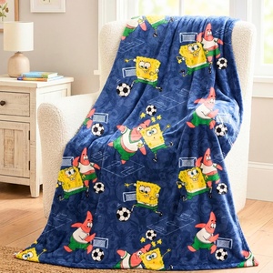 image:imageFranco Kids Bedding Super Soft Micro Raschel Throw 46 in x 60 in Hot WheelsSpongebob Squarepants Soccer