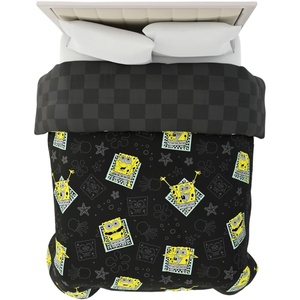 image:imageFranco Kids Bedding Super Soft Microfiber Reversible Comforter TwinFull Hot WheelsBlack  Spongebob Squarepants