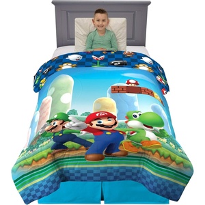 image:imageFranco Kids Bedding Super Soft Microfiber Reversible Comforter TwinFull Hot WheelsMario