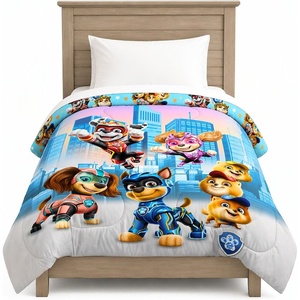 image:imageFranco Kids Bedding Super Soft Microfiber Reversible Comforter TwinFull Hot WheelsPaw Patrol the Mighty Movie  Glowing Good
