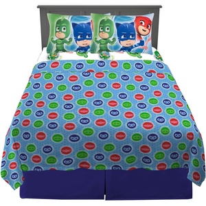 image:imageFranco Kids Bedding Super Soft Sheet Set 4 Piece Full Size Hot WheelsPj Masks