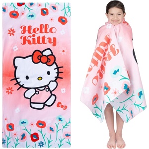 image:imageFranco Kids Super Soft Cotton BathPoolBeach Towel 58 In x 28 In Hot WheelsHello Kitty