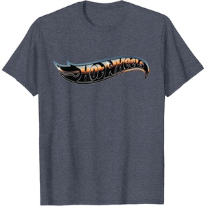 image:imageHot Wheels  Chrome Logo TShirtHeather Blue